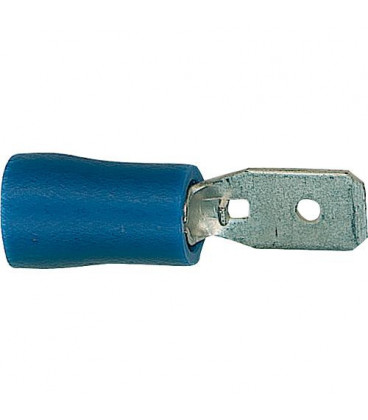 Cosse de cable T CON.MH jusqu'a 2,5 mm², 4.8 x 0,8 mm bleu 100 pieces