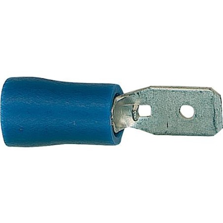 Cosse de cable T CON.MH jusqu'a 2,5mm², 4.8 x 0,5 mm bleu 100 pieces