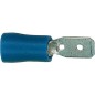 Cosse de cable T CON.MH jusqu'a 2,5mm², 4.8 x 0,5 mm bleu 100 pieces