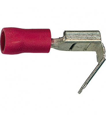 Cosse Faston avec derivation semi-isolee, 1,25 mm², 6,3 x 0,8mm Couleur rouge, emballage  :  100 pcs