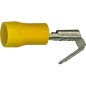 Cosse Faston avec derivation isolee, 5,5 mm², 6,3 x 0,8 mm couleur jaune, emballage  :  100 pcs