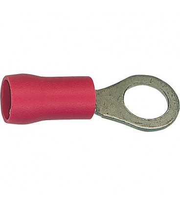 Cosse de cable en forme de bague isolee, 1,25 mm², 3,7 mm Couleur rouge, UE  :  100 pcs