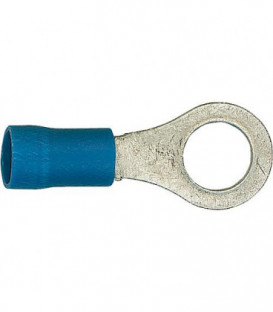 Cosse de cable en forme de bague isolee, 2,5 mm², 6,4 mm Couleur bleu, emballage  :  100 pcs