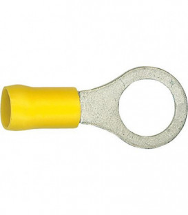 Cosse de cable en forme de bague isolee, 5,5 mm², 6,4 mm Couleur jaune, emballage  :  100 pcs