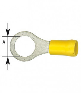 Cosse de cable en forme de bague isolee, 5,5 mm², 8,4 mm Couleur jaune, emballage  :  100 pcs