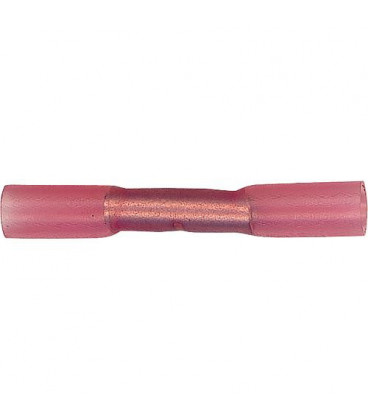 Aboutage avec isolation de gaine thermoretractable, 0,5 - 1,25 mm² Couleur rouge, emballage  :  100 pcs