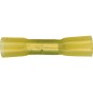 Aboutage avec isolation de gaine thermoretractable, 2,5 - 6,0mm² couleur jaune, emballage  :  10 pcs