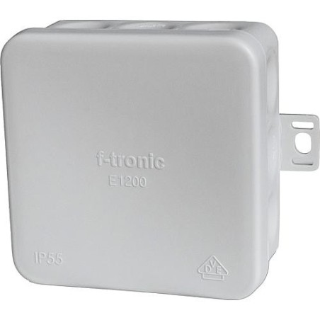 FR-Boite de derivation F-Tronic IP55, 80x80x37mm, gris, sans halogenes