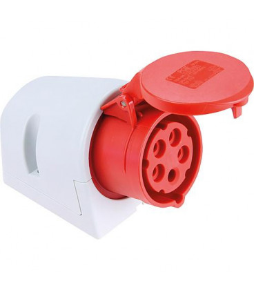 Prise murale CEE IP44 400V, 32A rouge/gris