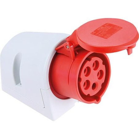 Prise murale CEE IP44 400V, 32A rouge/gris