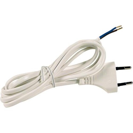 Cable de raccord Europa avec embout 2,0 m blanc