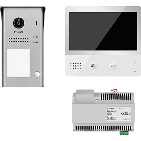 Interphone vidéo VT200 en saillie 1 x porte, 1x touche 1x station interne Touch + réseau *KB*