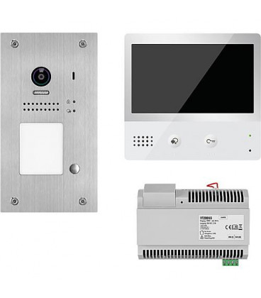 Interphone video VT200 en saillie, 1x porte, 1x touche 1x Touch-station interne + réseau *KB*