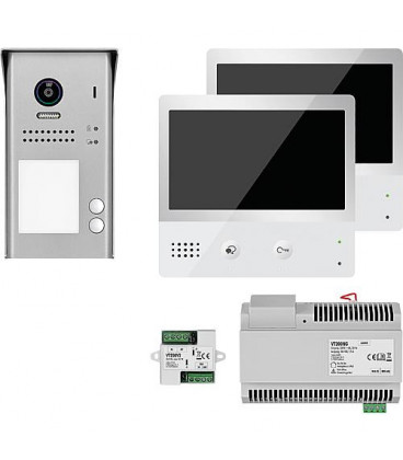 Interphone video VT200 en saillie 1 x porte, 2x touches 2x Touch-confort station interne *KB*