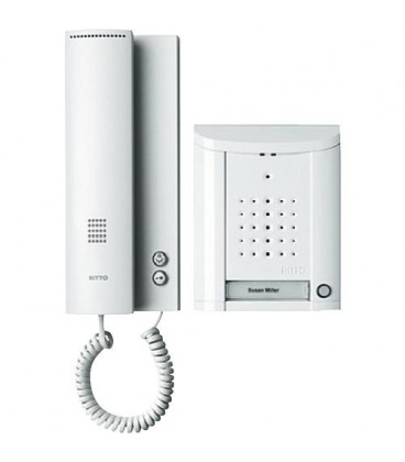Interphone porte Ritto Entravox 1 maison, blanc/blanc