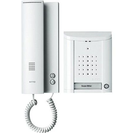 Interphone porte Ritto Entravox 1 maison, blanc/blanc