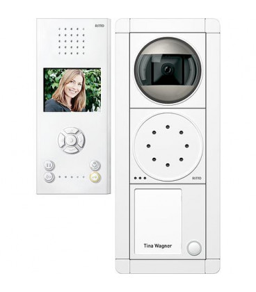 Interphone porte Ritto Portier Vidéo, 1 maison blanc/blanc