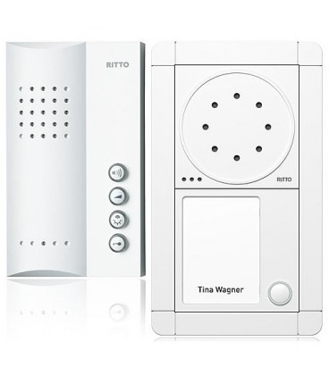 Interphone porte Ritto Portier 1 maison blanc/blanc