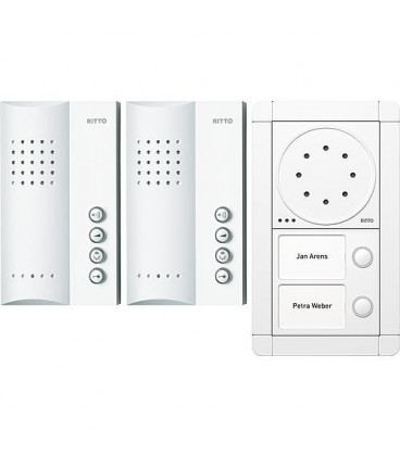 Interphone Ritto Portier 2 maisons Blanc/blanc