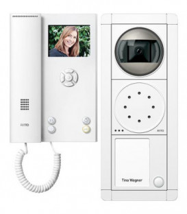 Interphone porte Ritto Portier Vidéo, 1 maison, blanc/blanc