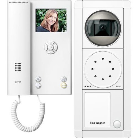 Interphone porte Ritto Portier Vidéo, 1 maison, blanc/blanc