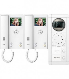 Interphone porte Ritto Portier vidéo, 2 maisons, blanc/blanc