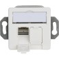 Boite de raccordement, blanc alpin AMJ45/B 8/8 K encastré/50 Cat. 6A(IEC) montage au sol, 2xRJ45, 1 piece *BG*