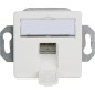 Boite de raccordement, blanc alpin AMJ45/B 8 K encastré/50 Cat.6A(IEC) montage au sol, 1xRJ45, 1 piece *BG*