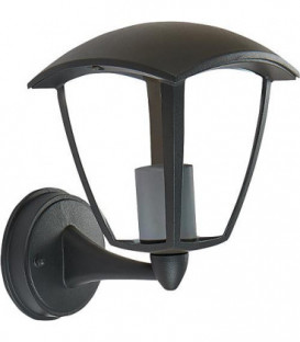 Lampe exterieure noire boitier aluminium, insert en en plastique E27, 1000573