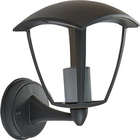 Lampe exterieure noire boitier aluminium, insert en en plastique E27, 1000573