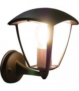 Lampe exterieure noire boitier aluminium, insert en en plastique E27, 1000573