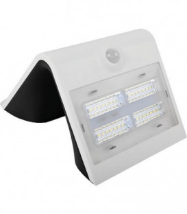 Luminaire mural LED solaire 6,8W, noir, 800 Lumen avec detecteur de mouvement