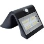 Luminaire mural LED solaire 6,8W, noir, 800 Lumen avec detecteur de mouvement