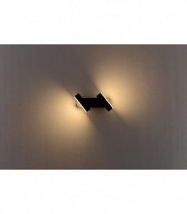 lampe exterieure LED 2 x 6,5W, 340° rotatif, oval, IP54, noir matt