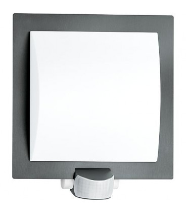 Luminaire mural exterieur Steinel L 20 S avec detecteur de mouvement plastique+cache inox anthracite