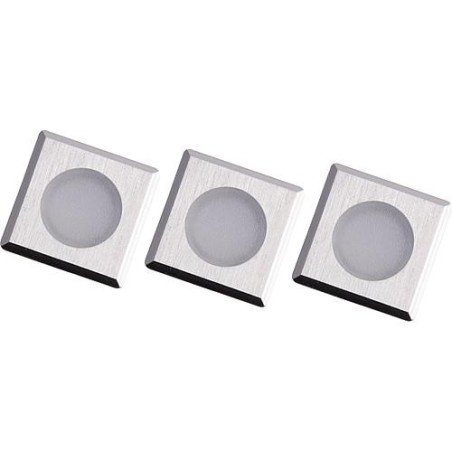 luminaire LED Würzburg 3 Heiconect carré, 3 pièces