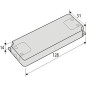 transformateur pour lampe electrique LED 12V DC, 20W, IP20 forme palte, 154x50x14mm