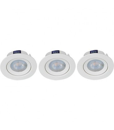 Spot en saillie LED avec tete orientable, 5W, 360lm, 2700K, emballage  :  3 pieces