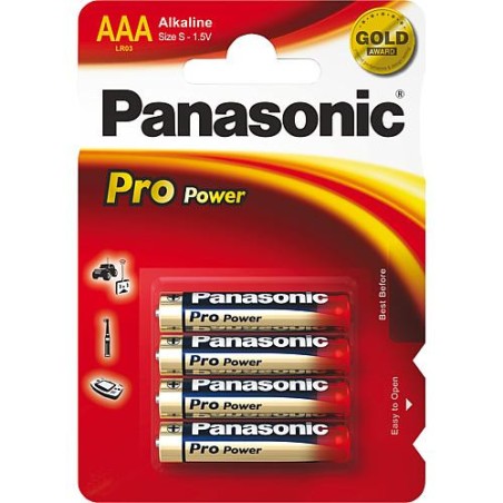 Piles Panasonic PRO Power LR03 AAA Micro 1 paquet de 4 pièces