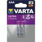 Pile VARTA Professionnelle Lithium LR03 AAA micro Paquet 2 pces