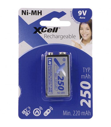Ni-MH pile rechargeable (9V) 250 mAh 1 pc