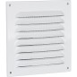 Grille de protection contre les intemperies en alu, blanc. 400x400 mm protection anti-insectes, vis et chevilles