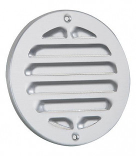 Grille de protection contre les intemperies en alu, ronde. 200 mm protection anti-insectes et trous de vissage