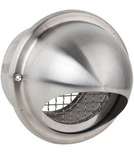 Capot d'aeration avec grille V2A a partir 350 m³/h protect. oiseau raccord diam 100mm diam ext 150mm