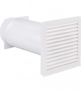 Canal telescopique - ventilateur avec raccordement rond, DN 125 plastique blanc