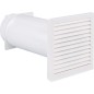 Canal telescopique - ventilateur avec raccordement rond, DN 125 plastique blanc