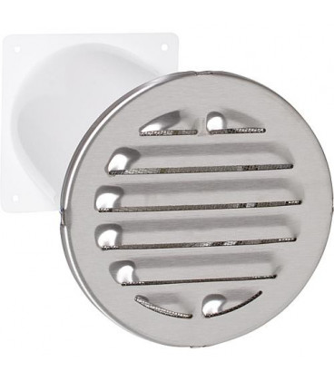 Aerateur a canal telescopique raccord rond diametre 150 mm Grille ext diam: 200 mm V2A rond