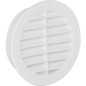 Grille d'aeration ronde avec avec moustiquaire 175 mm, blanc