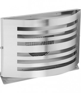 Grille d'aération Alfa HR125 avec moustiquaire 8x8mm inox 304