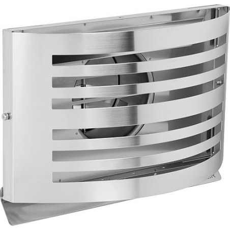 Grille d'aération Alfa 150 inox avec clapet isolé inox 304